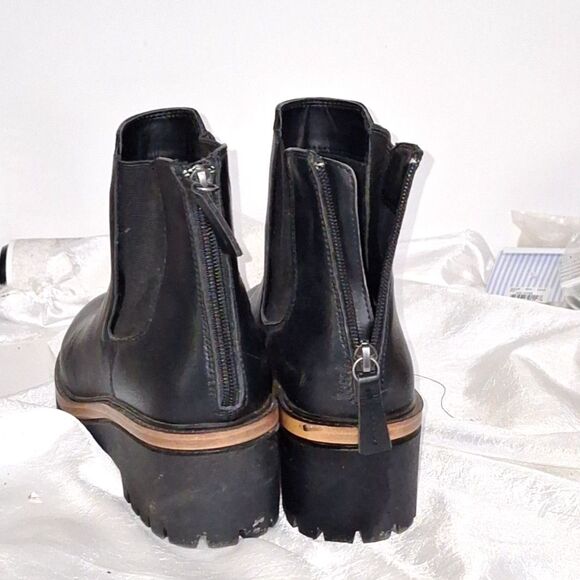 Mia Chunky Women's Jonna Ankle Boots Y2K Wedge Lug Sole Block Heeled Combat 6.5 - Picture 5 of 10